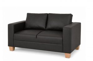 2 SEATER SOFA BLACK PVC