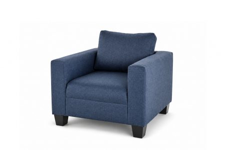 1 SEATER SOFA VICTORIA NAVY FABRIC