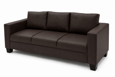 3 SEATER SOFA BROWN PVC