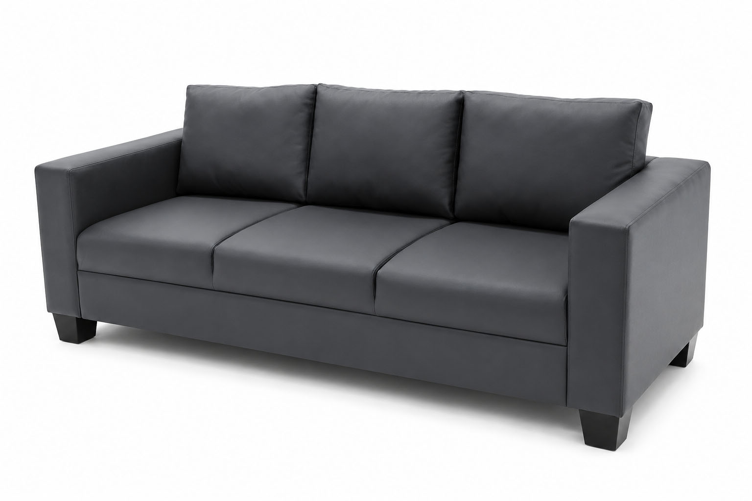 3 SEATER SOFA GREY PVC