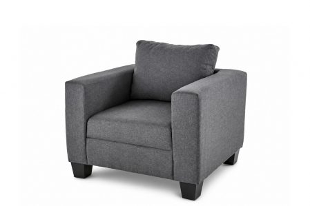 1 SEATER SOFA VICTORIA GREY FABRIC
