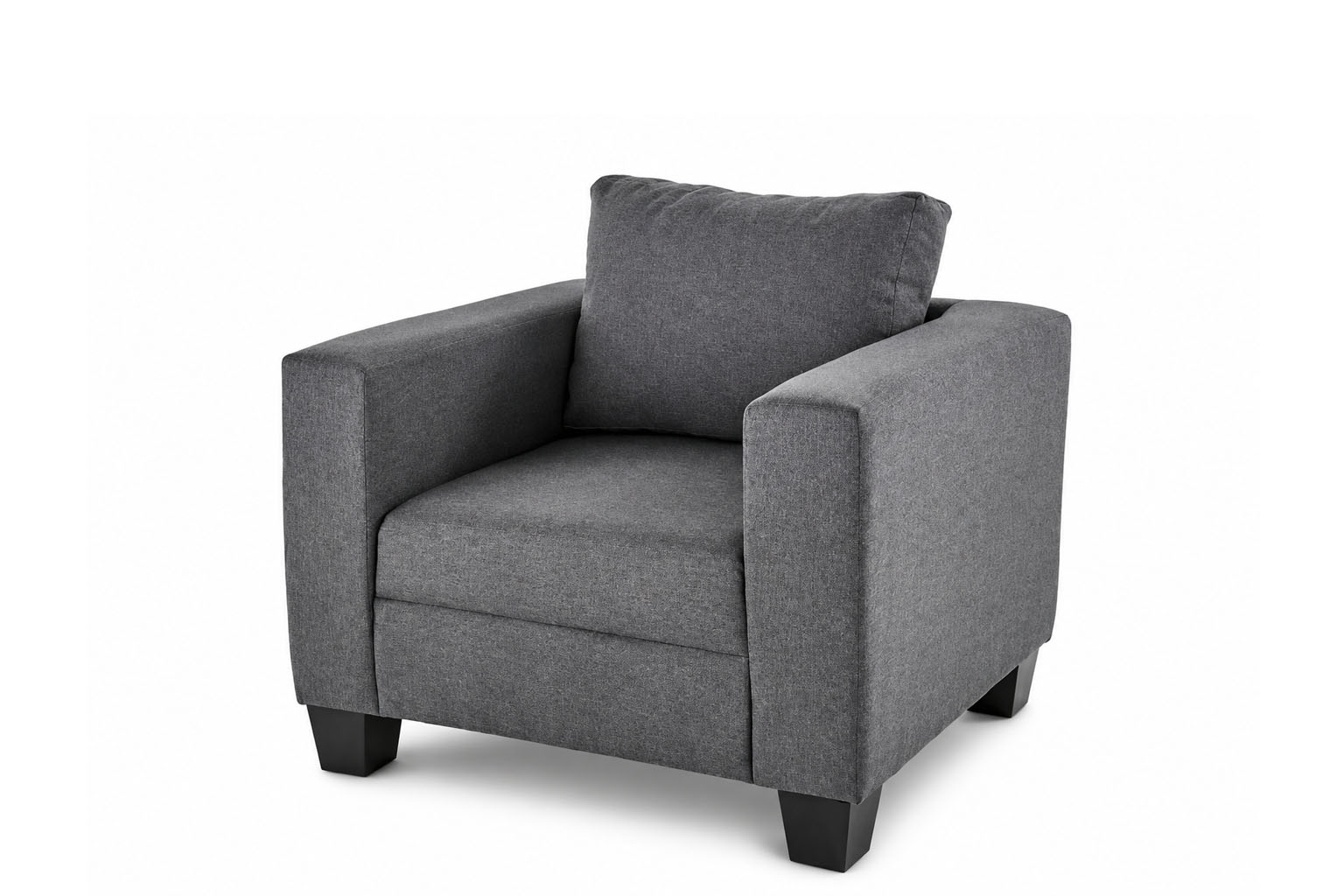 1 SEATER SOFA VICTORIA GREY FABRIC