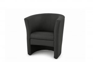 TUB CHAIR BLACK PVC