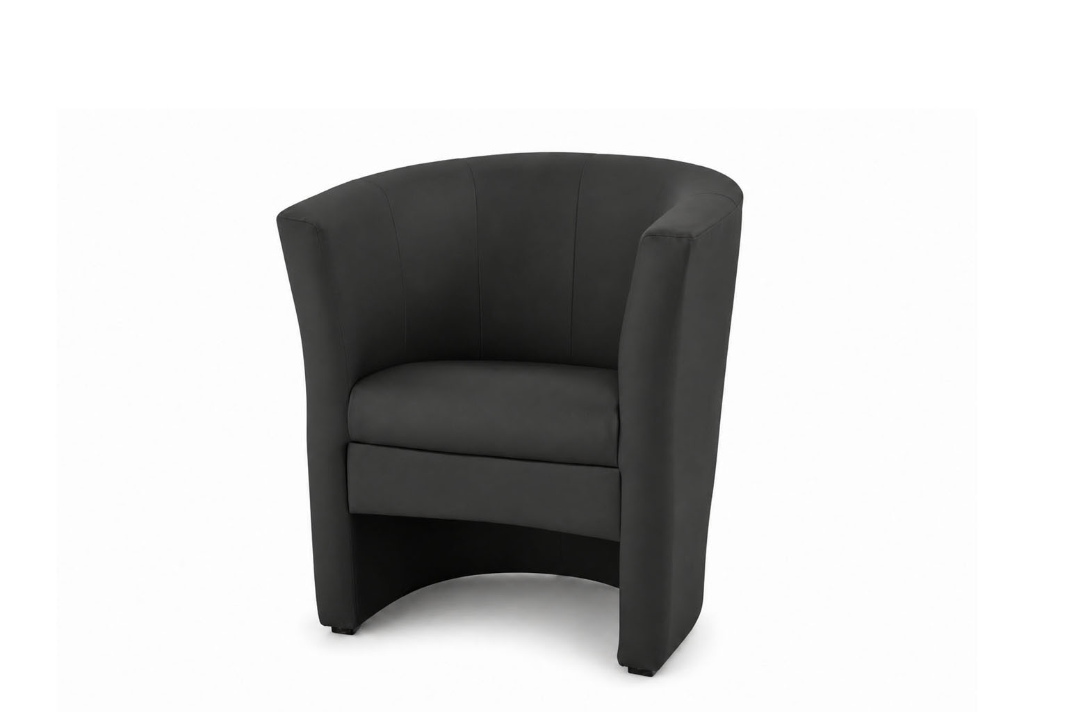 TUB CHAIR BLACK PVC