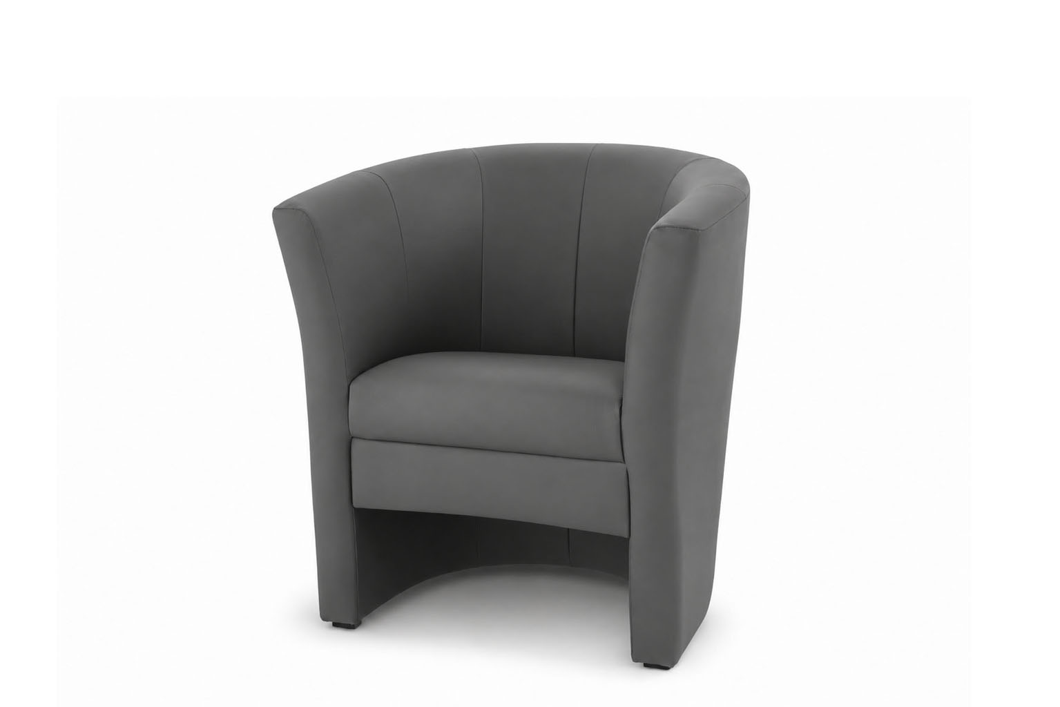 TUB CHAIR GREY PVC